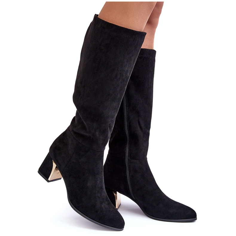 Seastar Overknee-Wildlederstiefel mit schwarzen High Heels