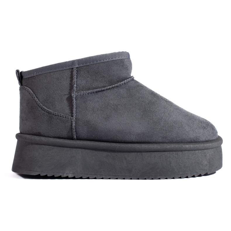 Graue niedrige Schneestiefel für Damen von Shelovet