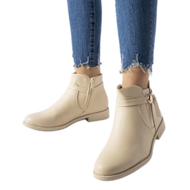 Beige flache, isolierte Stiefeletten von Raimondo