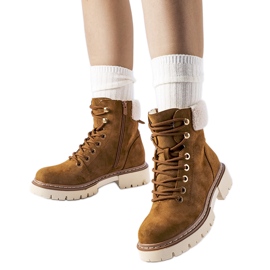 Braune isolierte Damen-Winterstiefel von Bassano