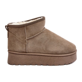 Damen-Plateau-Schneestiefel mit Fellfutter, grünes Xamella