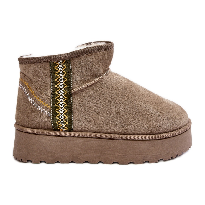 Isolierte Plateau-Schneestiefel für Damen in Grün von Lomessa