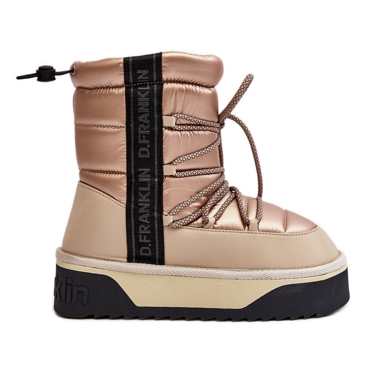 Damen-Schneestiefel mit dicker Sohle Vegan D.Franklin DFSH371006 Beige