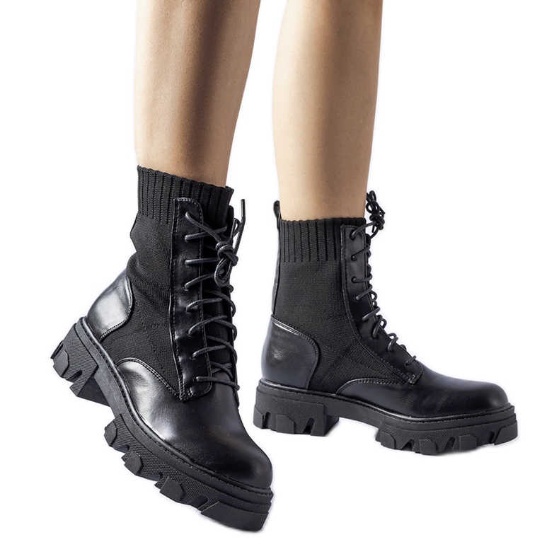 Schwarze Primero-Arbeitssocken zum Hineinschlüpfen