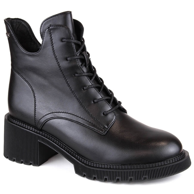 Isolierte Schnür- und Reißverschlussstiefel für Damen, schwarz Filippo DBT4858