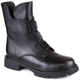 Schwarze isolierte Damen-Reißverschlussstiefel Filippo DBT4890