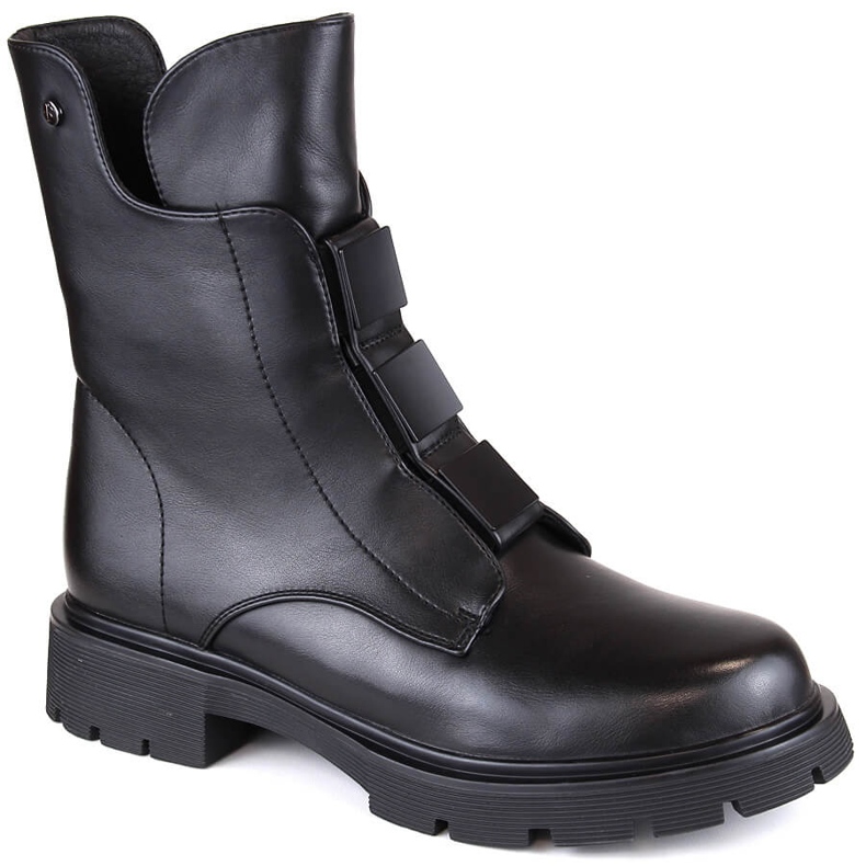Schwarze isolierte Damen-Reißverschlussstiefel Filippo DBT4890