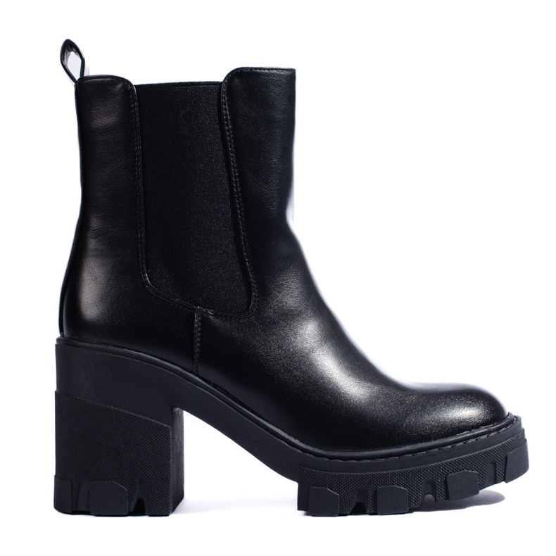 SHELOVET Schwarze Chelsea-Stiefel für Damen