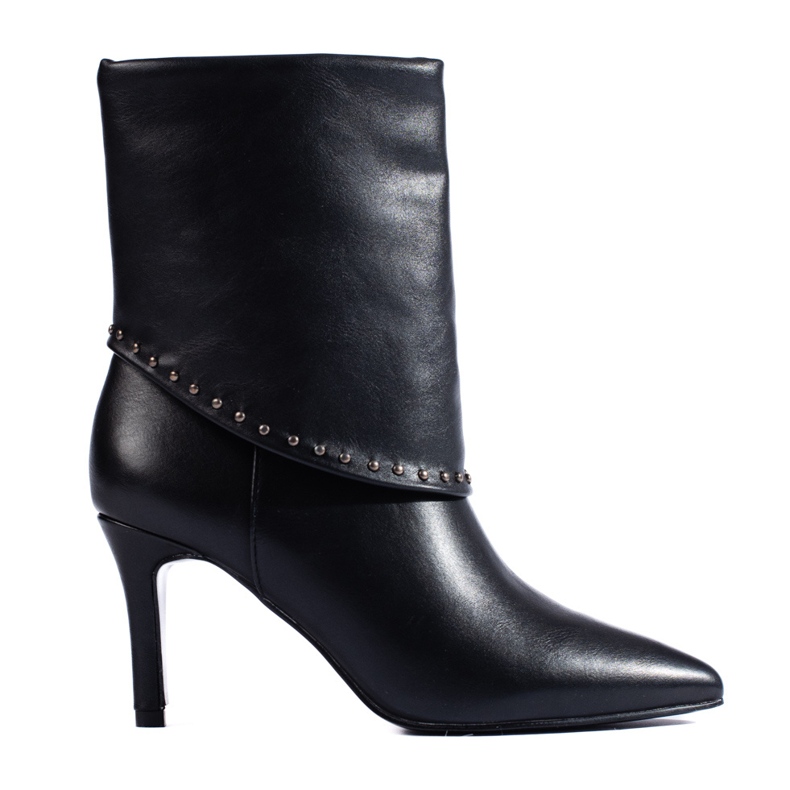 SHELOVET Schwarze, elegante Stiefeletten mit hohem Absatz