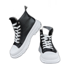 Schwarze High-Plateau-Sneaker von Jose