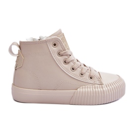 Isolierte Kinder-Sneaker mit Reißverschluss Big Star MM374012 Hellbeige