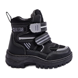 Isolierte Schneestiefel mit Klettverschluss für Kinder, Schwarz, Big Star MM374129
