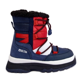 Isolierte Schneestiefel für Kinder mit Reißverschluss, Marineblau, Big Star MM374194