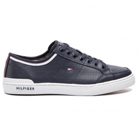 Tommy Hilfiger Core Corporate Leather Sneaker M Schuhe FM0FM00552-403 blau