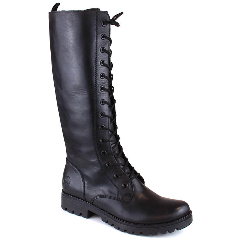 Bequeme Damenstiefel aus Leder mit isoliertem schwarzem Rieker 78543-00