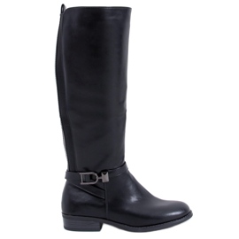 Jessie Black Damen-Vollnarbenstiefel schwarz