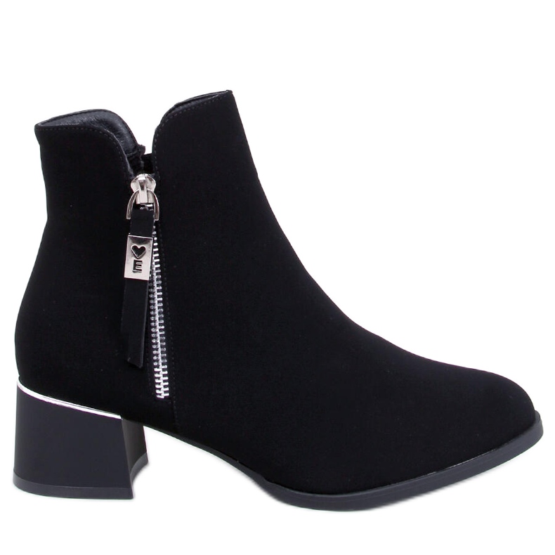 Leines Schwarze Stiefeletten mit niedrigem Absatz