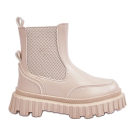 Isolierte Reißverschlussstiefel für Kinder Beige Jolynn