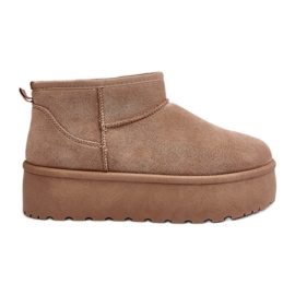 Plateau-Schneestiefel für Damen Beige Mennja