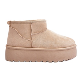 Plateau-Schneestiefel für Damen in Hellbeige von Mennja