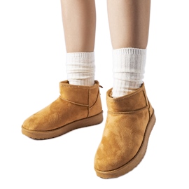 Guglielma karamellisolierte kurze Schneestiefel braun