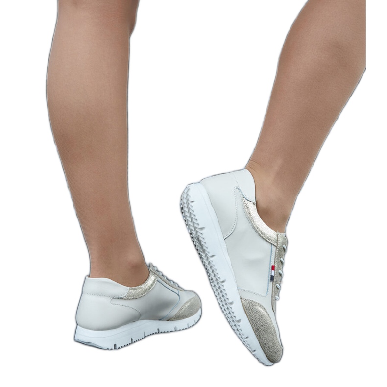 Damen-Sneaker Adelfo aus beigem Leder