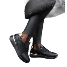 Schwarze Keilsneaker aus Leder von Federico