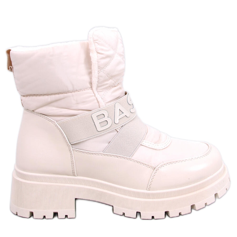 Kleine beige Damen-Schneestiefel