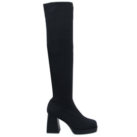 Hochhackige Stiefel von Hilary Black schwarz