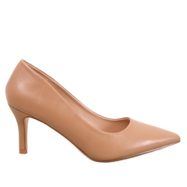 Lauryn Khaki-Pumps mit niedrigem Absatz beige
