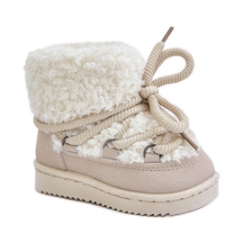 Warme Kinder-Schneestiefel, Beige, Asija