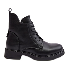 Klassische flache Damenstiefel in Schwarz von Ballisa