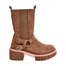 Camel Brinnon Wildleder-isolierte Arbeitsstiefel für Damen braun