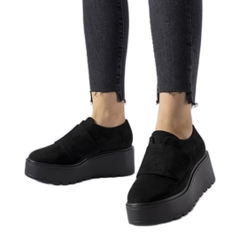 Schwarze Paletten-Plateauschuhe