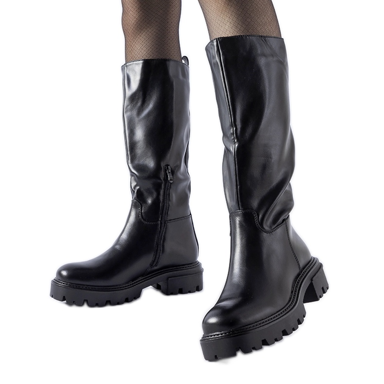 Schwarze, isolierte Keauhou-Stiefel