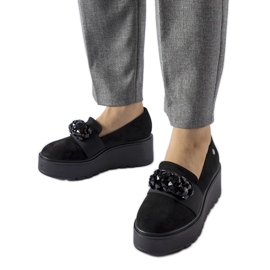 Schwarze Edma-Plateauschuhe