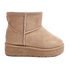 Isolierte Slip-On-Schneestiefel für Kinder Beige Big Star MM374098