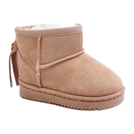 Isolierte Schneestiefel für Kinder mit Fransen, Beige Mikyla