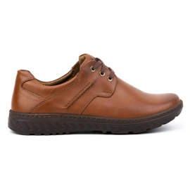 KOMODO Herren Lederschuhe lässig 923K Brown braun