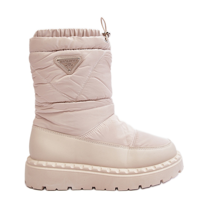 Damen-Schneestiefel mit dicker Sohle, hellbeige Lureta