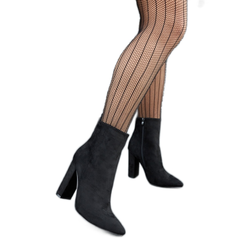 Schwarze Borgetto-Stiefeletten aus Öko-Wildleder