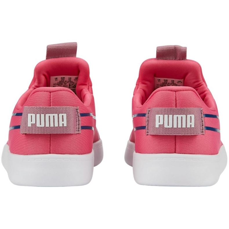 Puma Courtflex v2 Slip On Ps Kinderschuhe rosa 374858 12