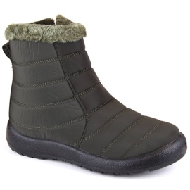 Potocki W WOL198A grüne isolierte flache Schneestiefel