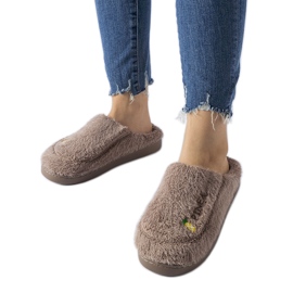 Braune warme Collinsville-Hausschuhe