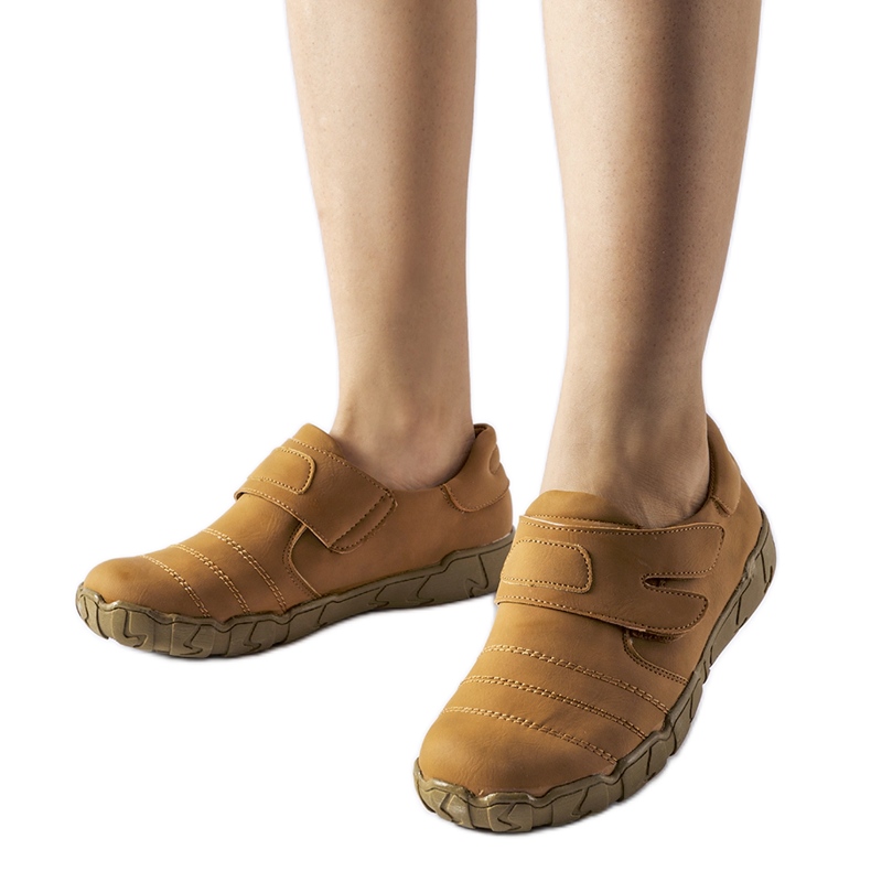 Braune Frencham-Schuhe mit Klettverschluss