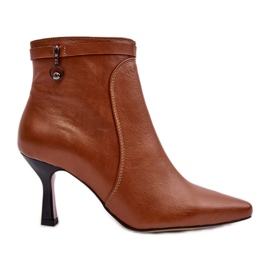 Damen-Stiefeletten aus Leder Maciejka 06301-29 Braun