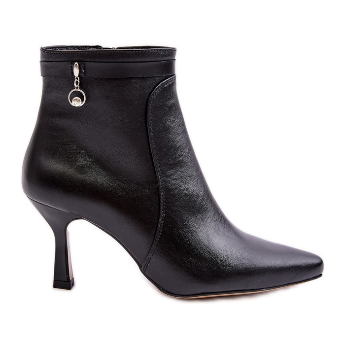 Damen-Stiefeletten aus Leder Maciejka 06301-01 Schwarz