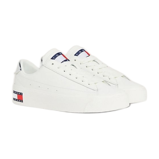 Tommy Hilfiger Vulc Lealther Plat Lc M Schuhe EN0EN02284YBL weiß