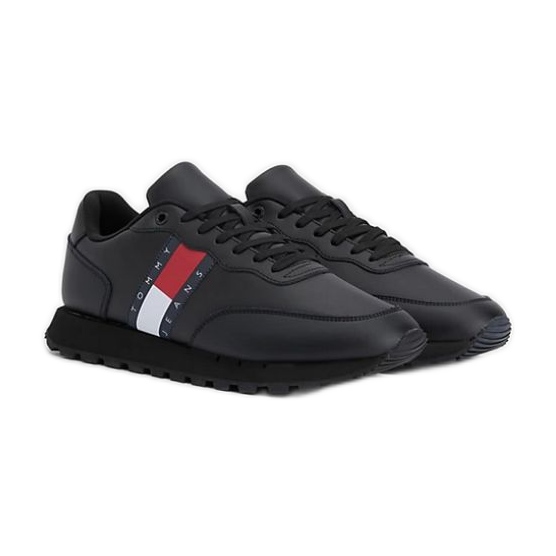 Tommy Hilfiger Leather Runner Ess M Schuhe EM0EM008980GK schwarz