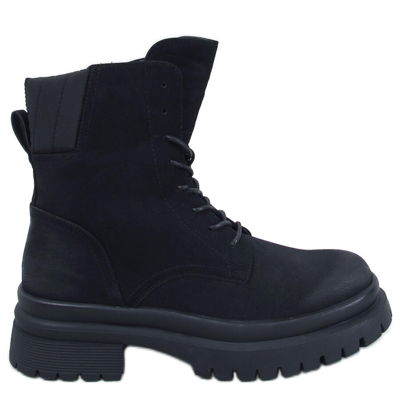 Trapper-Stiefeletten mit Desfor Black-Protektor schwarz